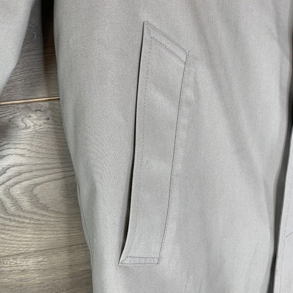 London Fog Trench Coat Men's Size 40 Reg. Tan Hidden Buttons Removable Liner - Picture 3 of 13